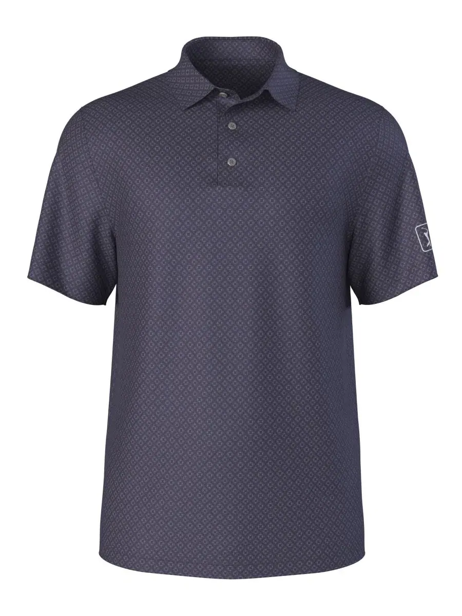 Мужское поло с геометрическим принтом Essential Geo Print PGA TOUR, Peacoat — изображение 4 из 6