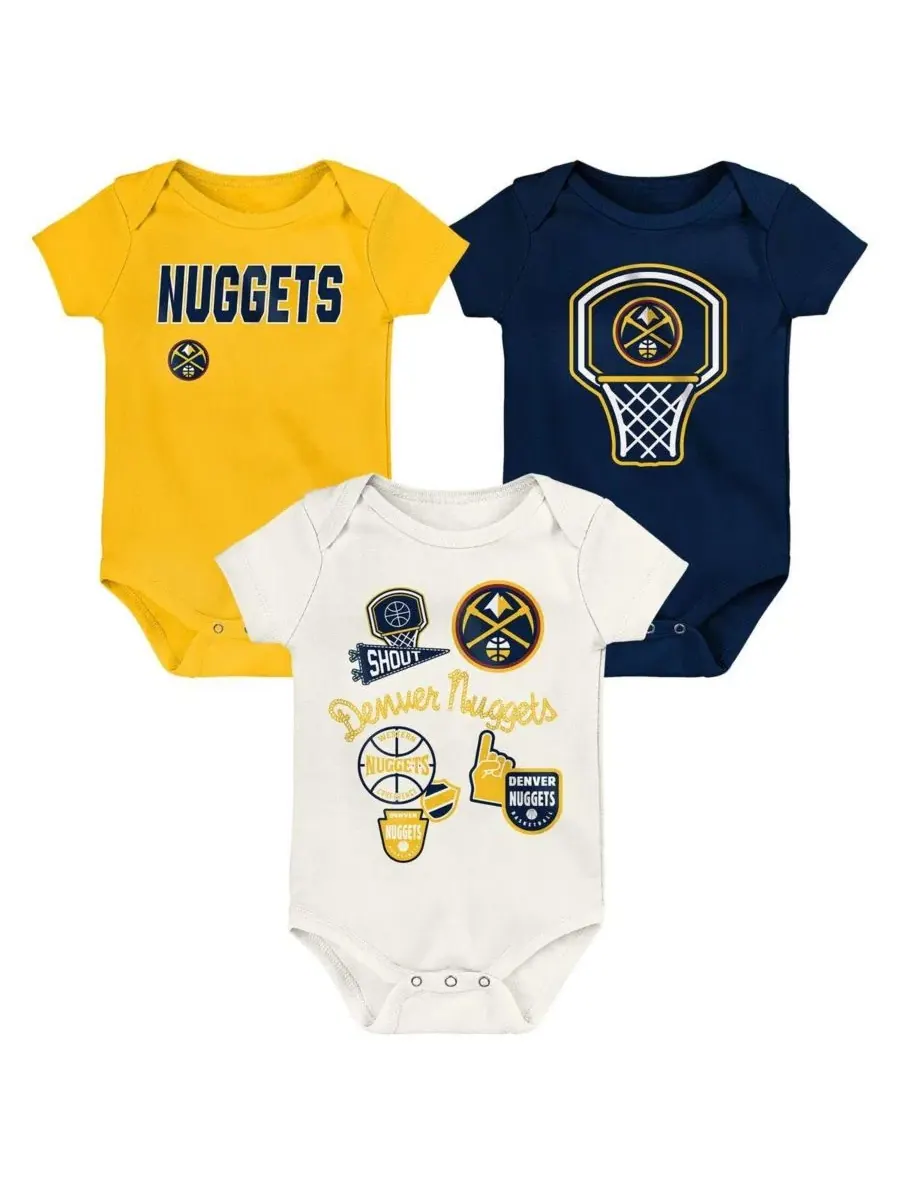 Комплект боди с коротким рукавом для малышей Denver Nuggets Littlest Player Outerstuff