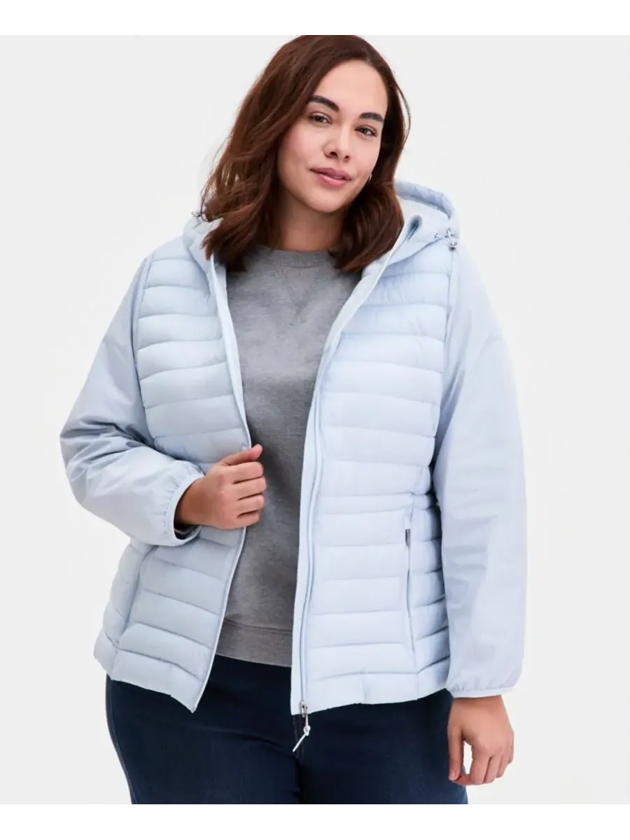 Пальто большого размера из комбинированных материалов, которое можно сложить Calvin Klein, Plein Air