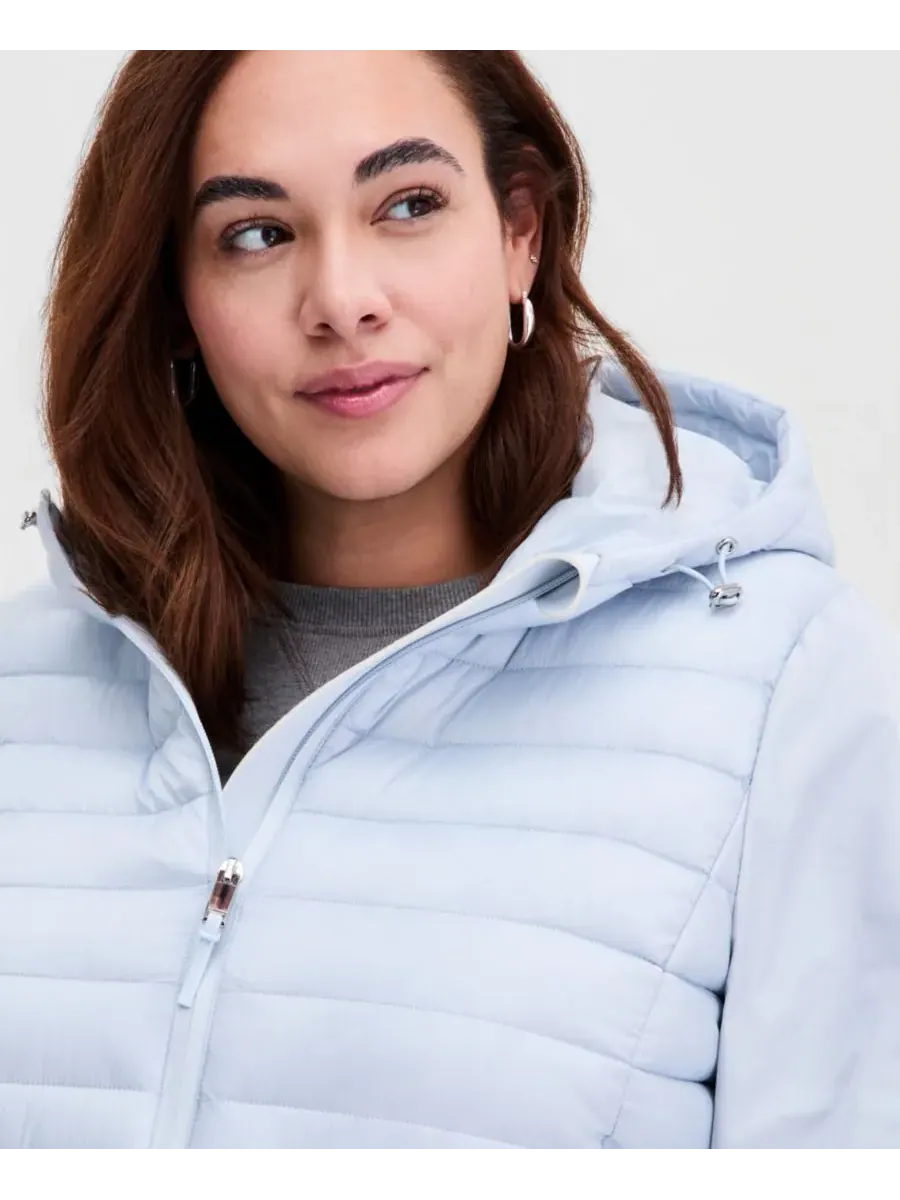 Пальто большого размера из комбинированных материалов, которое можно сложить Calvin Klein, Plein Air — изображение 3 из 3
