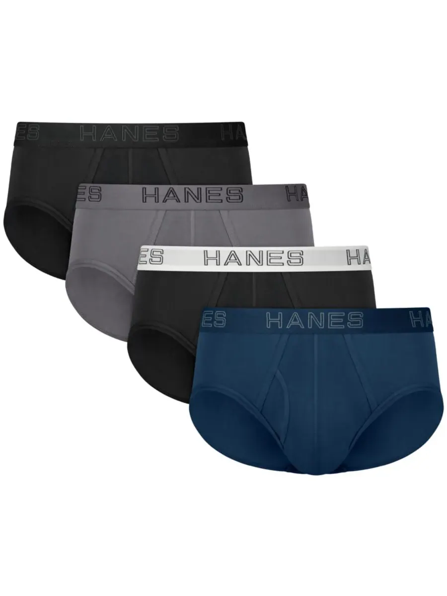 Мужские эластичные хлопковые трусы Ultimate Cotton Stretch, комплект из 4 штук Hanes