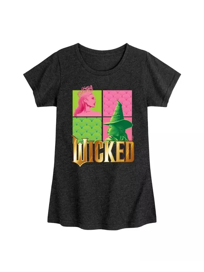 Футболка с рисунком Elphaba Glinda от Big Girls Wicked — черный