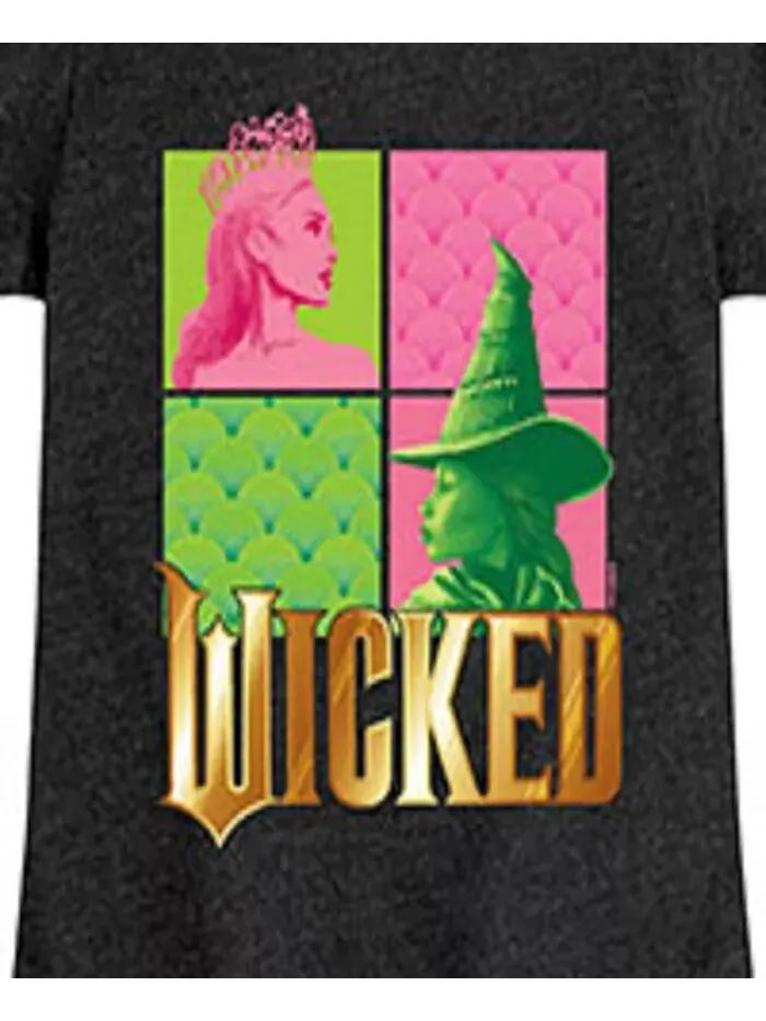 Футболка с рисунком Elphaba Glinda от Big Girls Wicked — изображение 3 из 3, черный