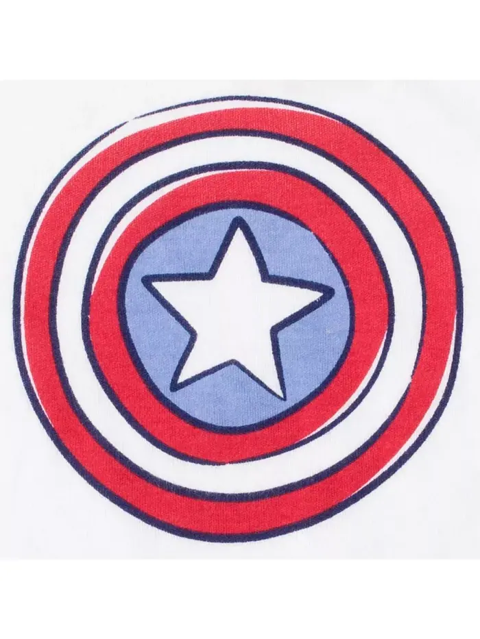 Комплект одежды для мальчиков: боди, штанишки и шапочка (3 предмета) Avengers — изображение 2 из 7, синий/белый
