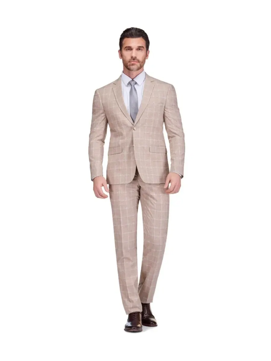 Костюм-двойка Slim Fit с принтом в клетку Gino Vitale