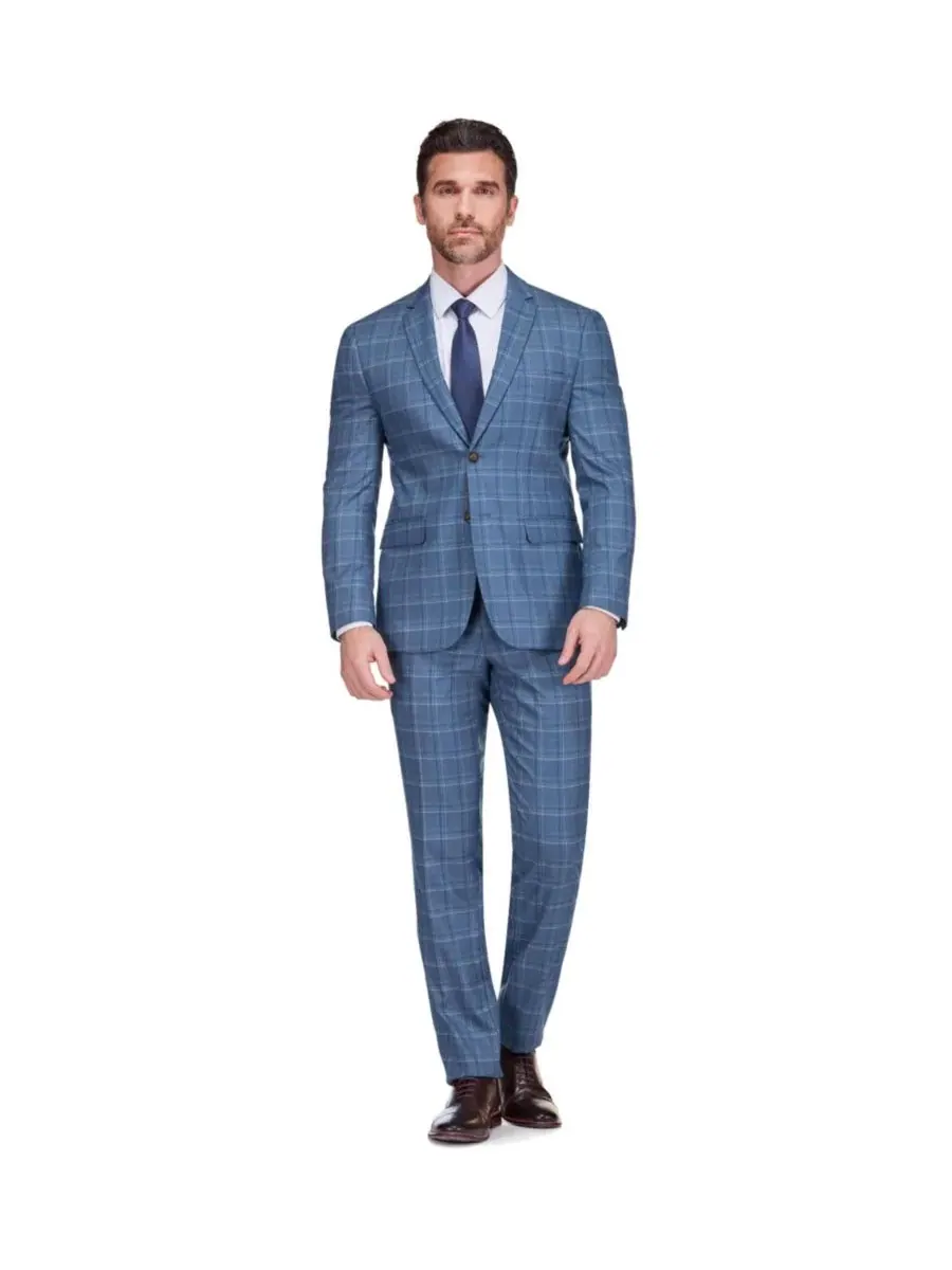 Костюм-двойка Slim Fit с принтом в клетку Gino Vitale