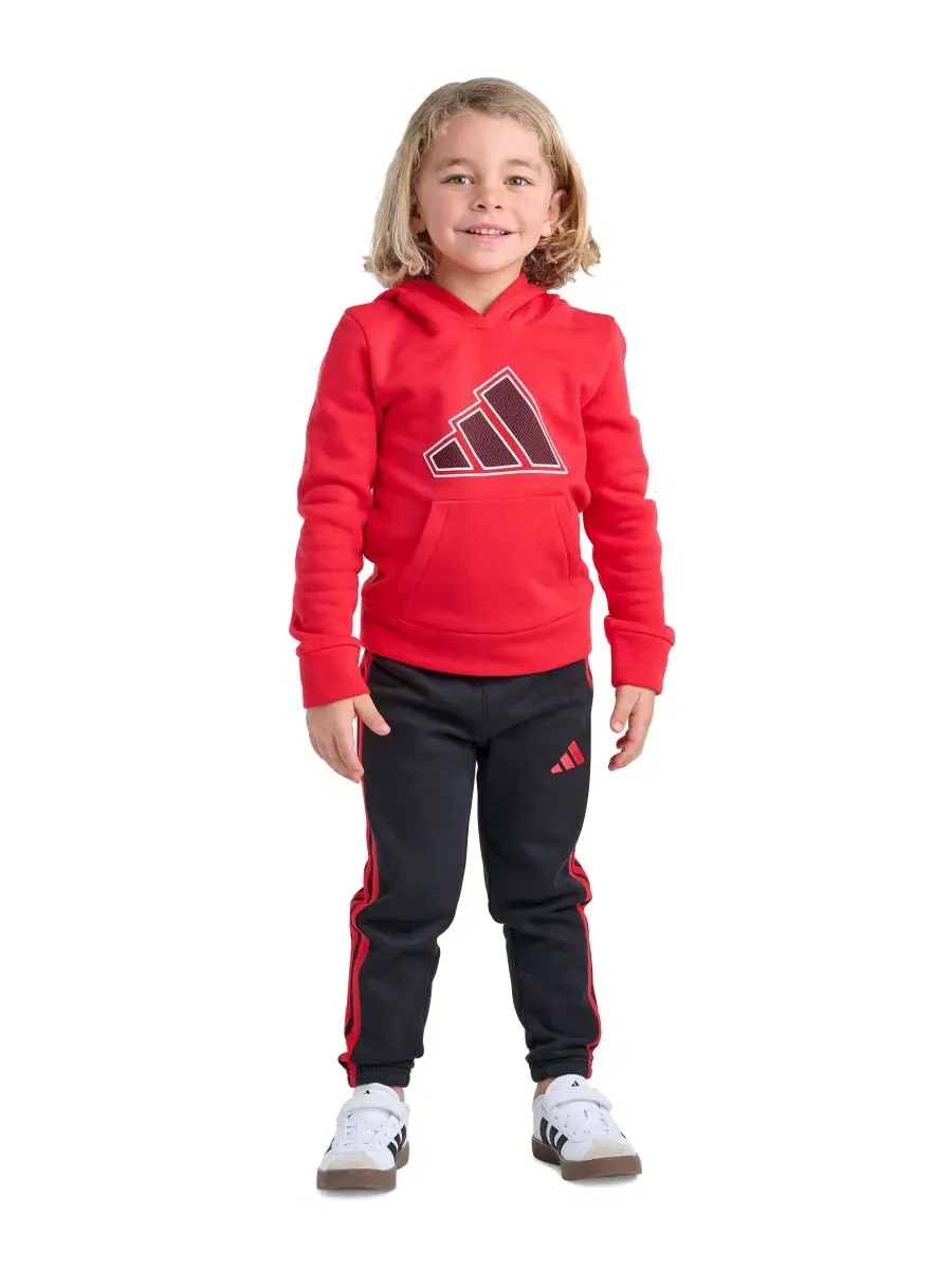 Комплект из свитшота и джоггеров с принтом adidas