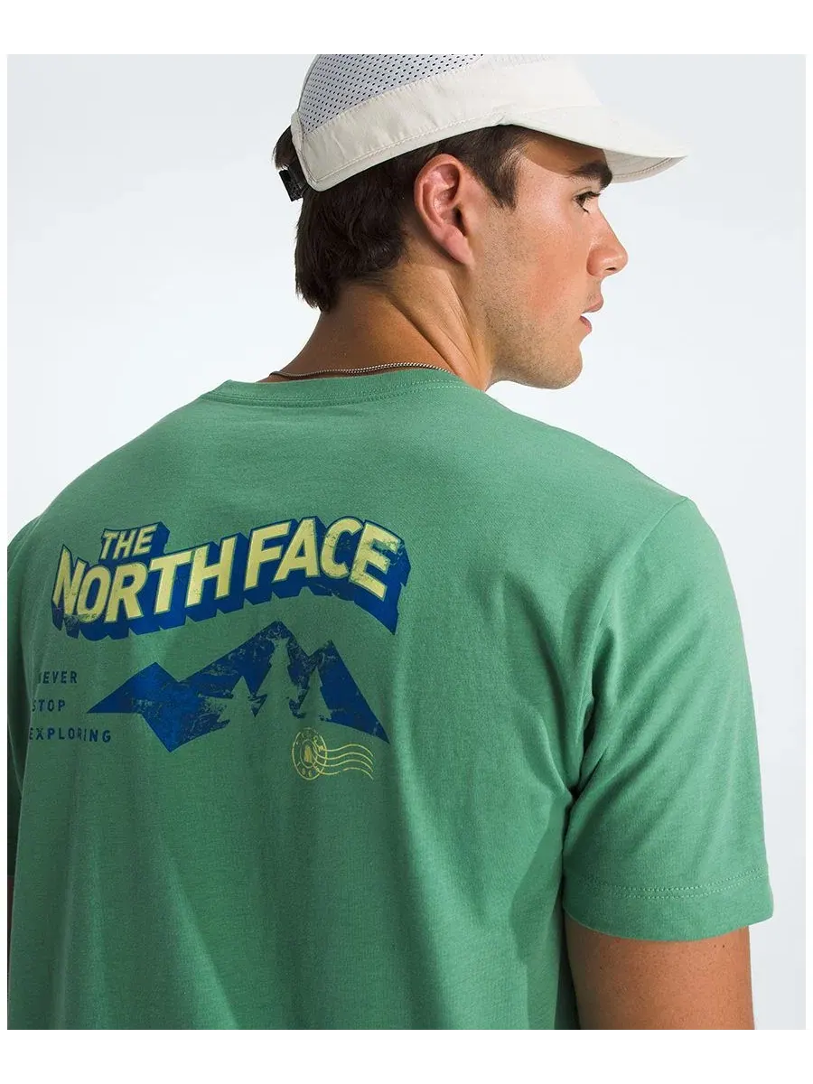 Футболка с коротким рукавом, с принтом, Explore Postcard The North Face — изображение 3 из 3, водоросль