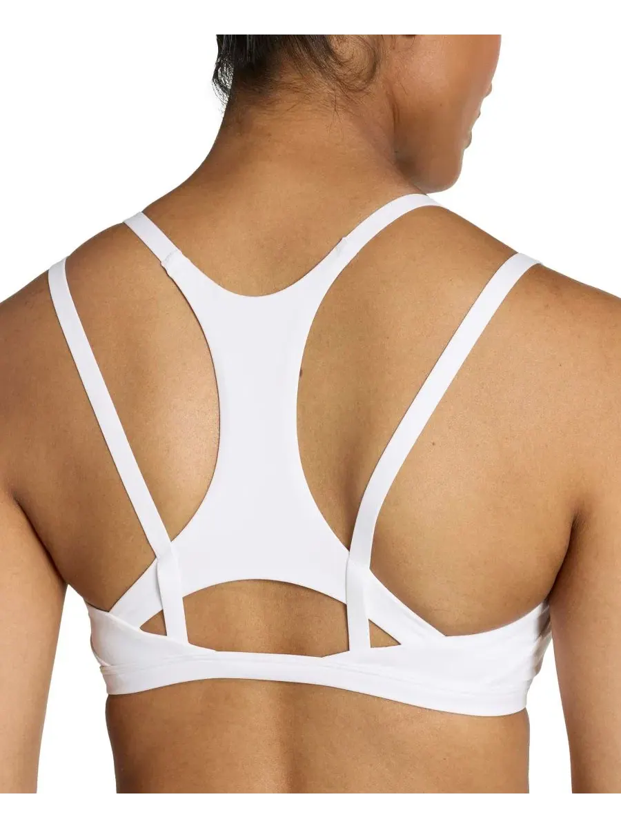 Женский спортивный топ для тренировок Optime Workout Strappy Light Support adidas — изображение 2 из 4, белый