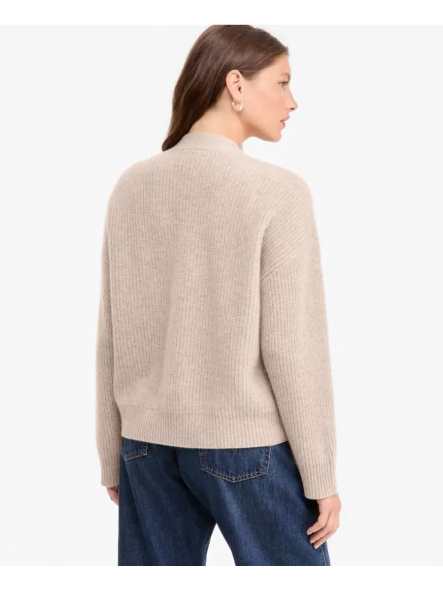 Кардиган с V-образным вырезом, 100% кашемир, Shaker Stitch Charter Club — изображение 4 из 6, серый
