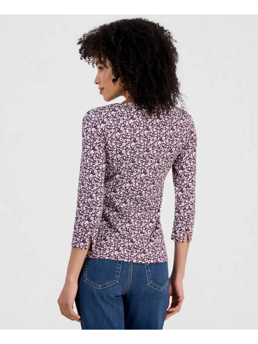 Блуза с лодочкой и 3/4 рукавом, Nala Garden Style & Co — изображение 3 из 3