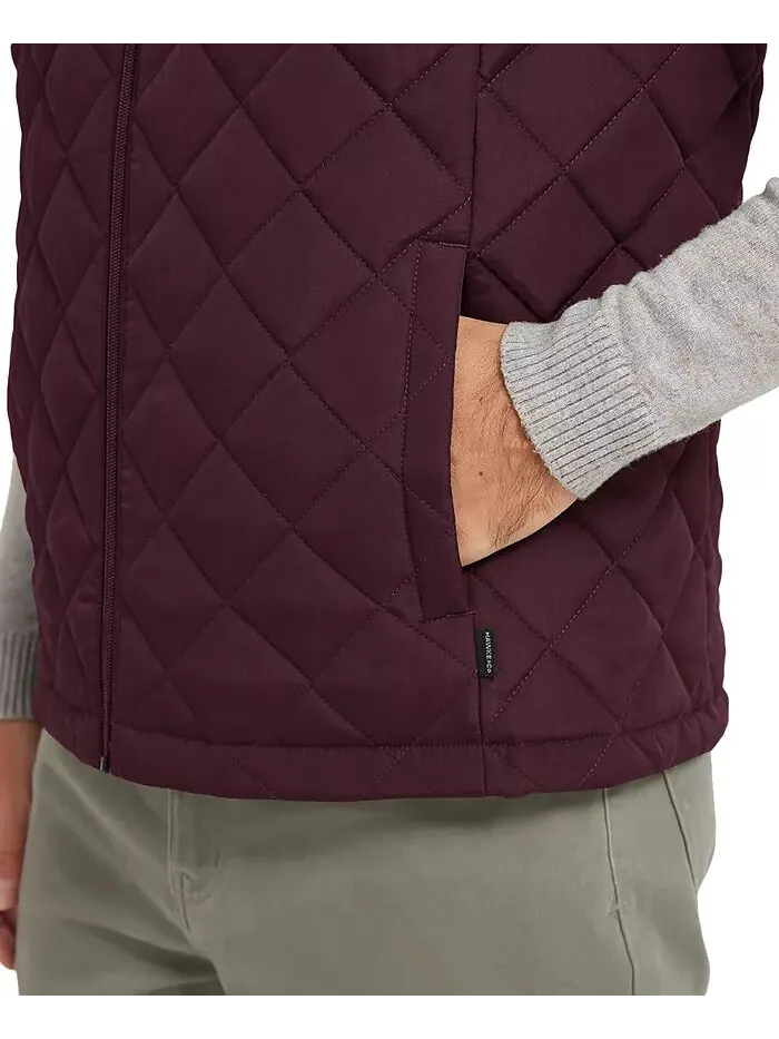 Мужской жилет Diamond Quilted Heritage Hawke & Co. — изображение 4 из 5, бордовый