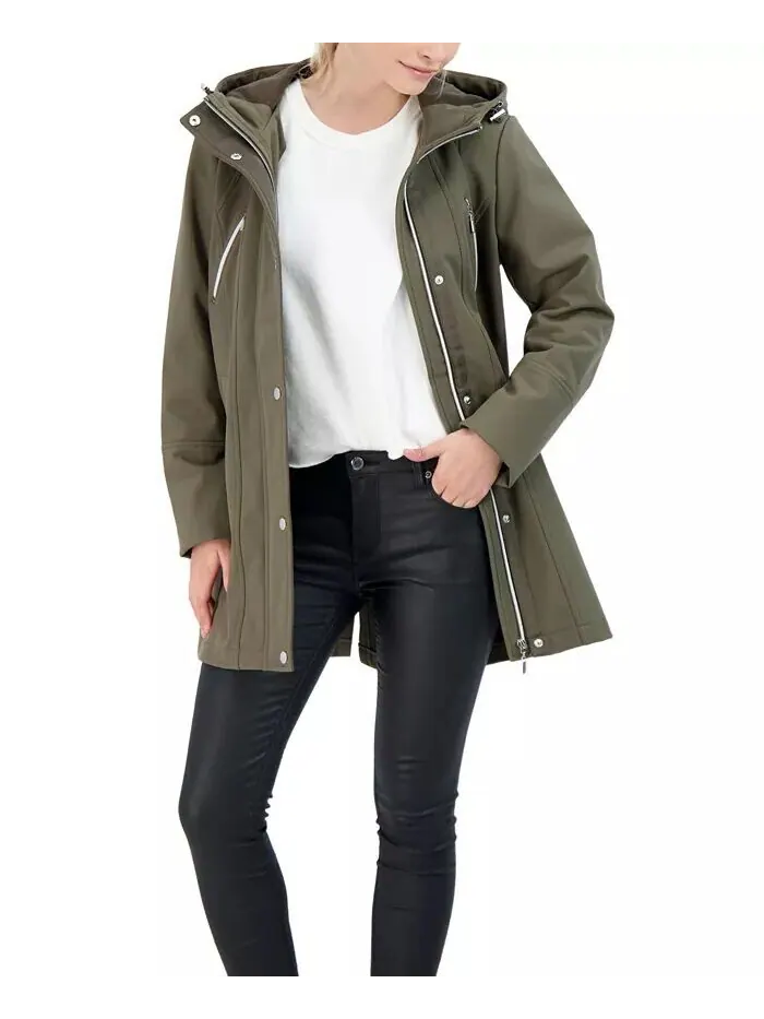 Женская куртка Soft Shell с капюшоном Sebby Collection — изображение 2 из 3, оливковый