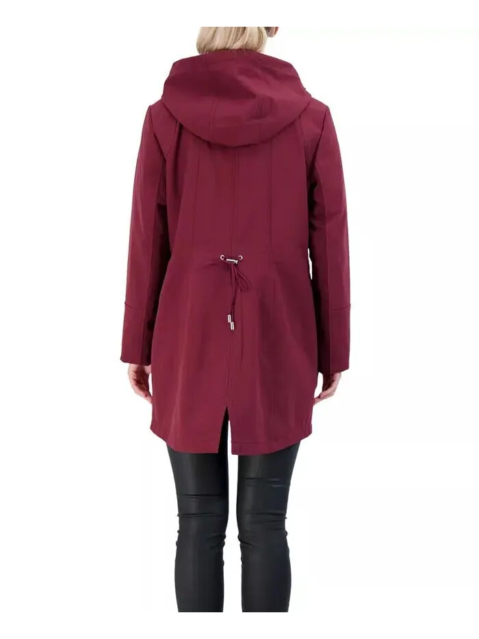 Женская куртка Soft Shell с капюшоном Sebby Collection — изображение 2 из 2, бордовый