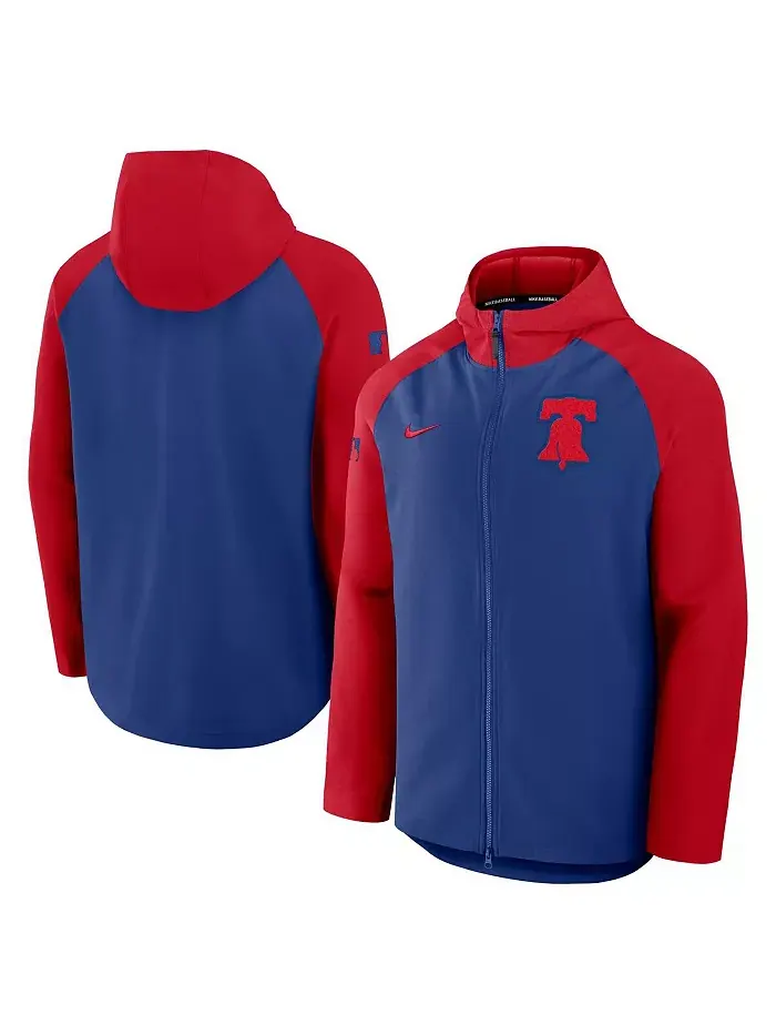 Мужская куртка Philadelphia Phillies Authentic Collection с рукавом реглан на молнии