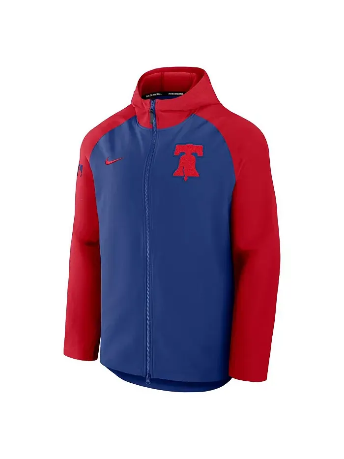 Мужская куртка Philadelphia Phillies Authentic Collection с рукавом реглан на молнии — изображение 3 из 3, красный