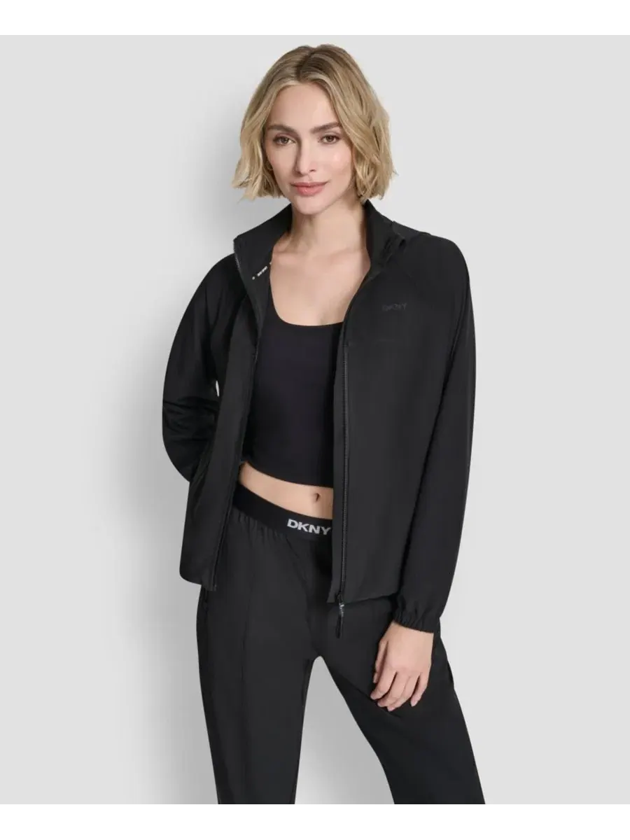 Женская куртка на молнии для поездок на работу DKNY — изображение 4 из 8, черный