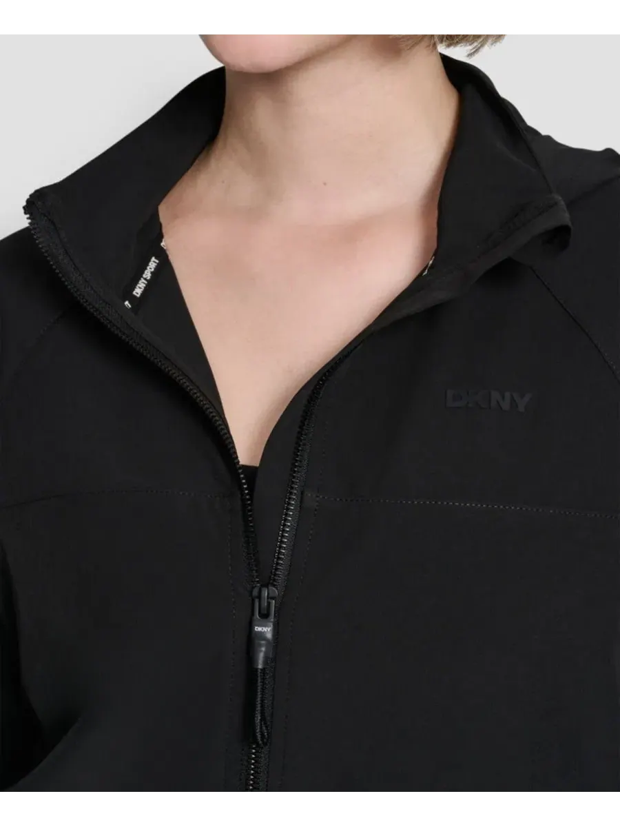 Женская куртка на молнии для поездок на работу DKNY — изображение 6 из 8, черный