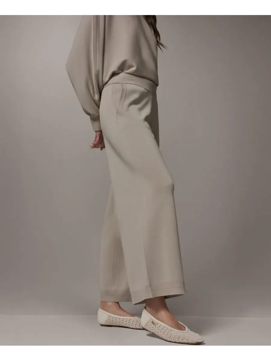Штаны с широкой штаниной Milano Stitch Donna Karan Weekend — изображение 3 из 7, песчаник