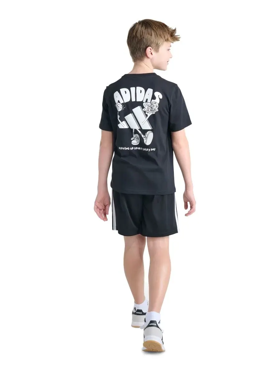 Футболка с коротким рукавом и принтом Serving Up Sport adidas — изображение 4 из 4, черный