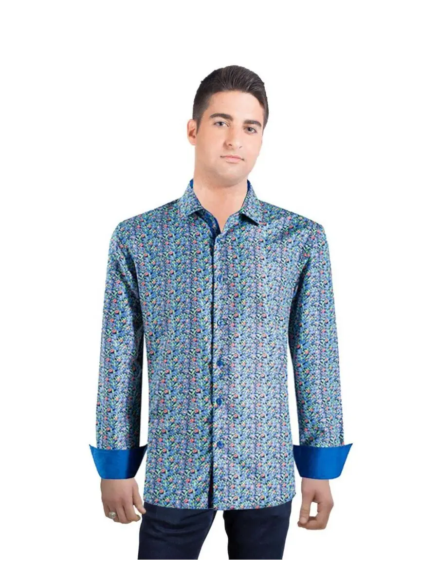 Мужская рубашка с принтом Paisley, Slim Fit, с длинным рукавом Elie Balleh