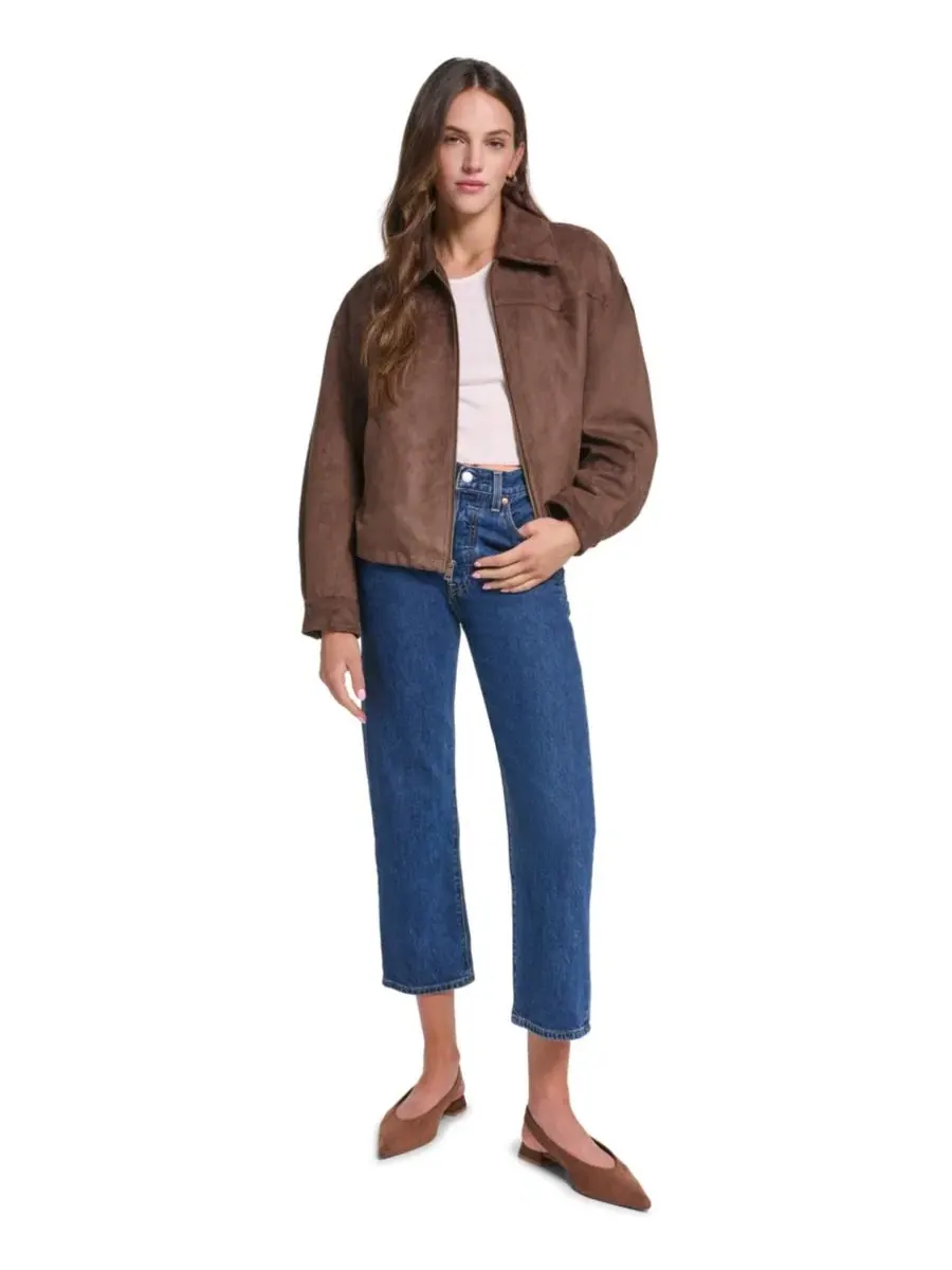 Женская куртка с кокеткой и пузырчатым подолом Levi's — изображение 2 из 7, зеленый