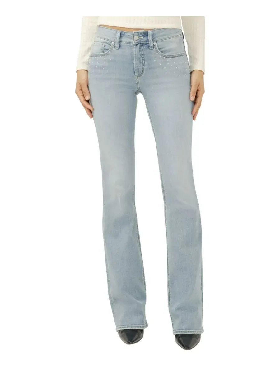 Женские джинсы Suki Mid-Rise Bootcut Luxe Stretch Silver Jeans Co.