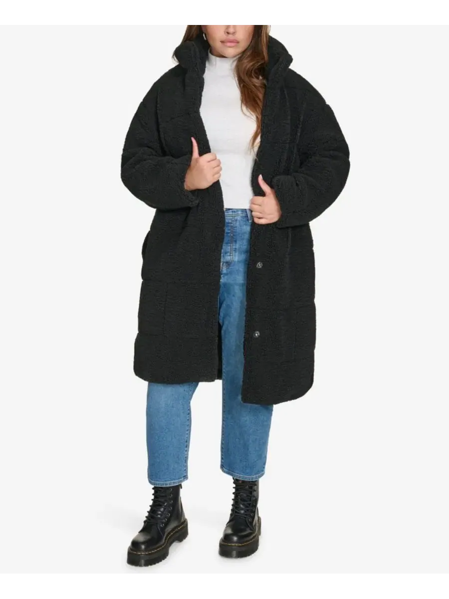 Пальто-кокон с воротником-стойкой, длинным рукавом, стеганым дизайном Levi's