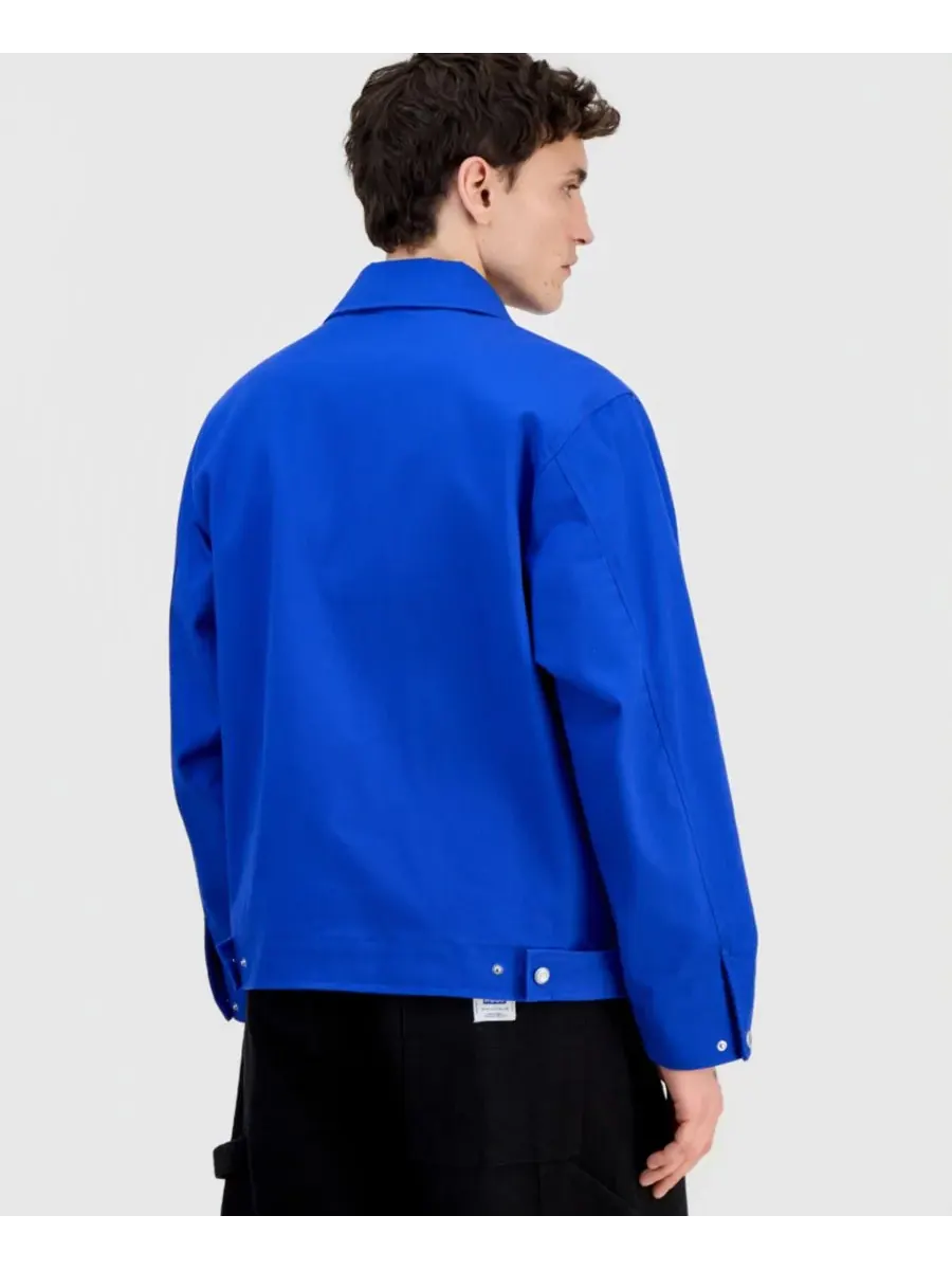 Мужская куртка на молнии из хлопковой смеси Hugo Boss — изображение 4 из 4, синий