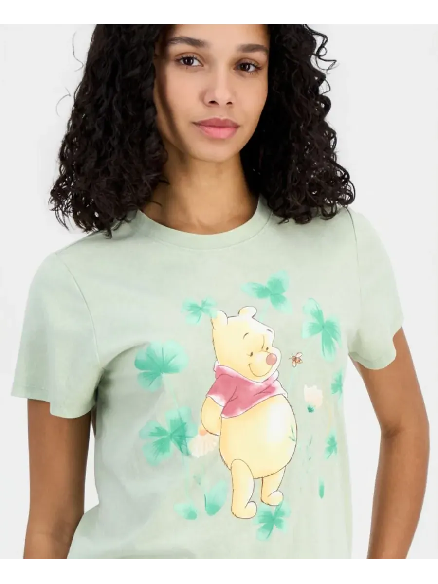 Детская футболка с коротким рукавом ко Дню Святого Патрика Winnie the Pooh — изображение 4 из 4, зеленый