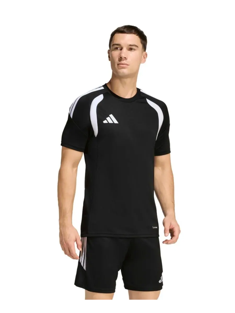 Мужская футболка Tiro 26 League Jersey с круглым вырезом и возможностью надевания Adidas — изображение 1 из 3, черный