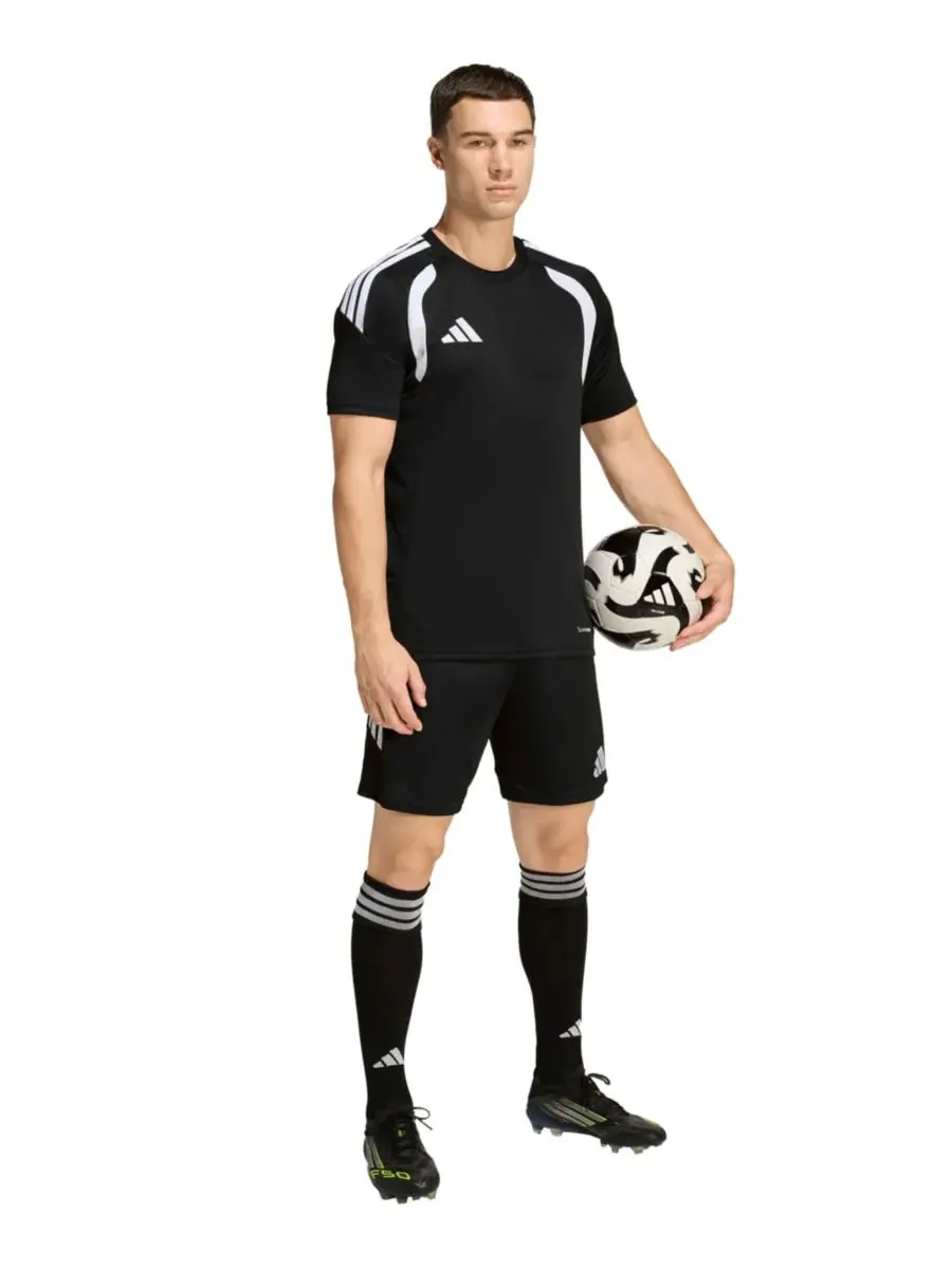 Мужская футболка Tiro 26 League Jersey с круглым вырезом и возможностью надевания Adidas — изображение 2 из 3, черный