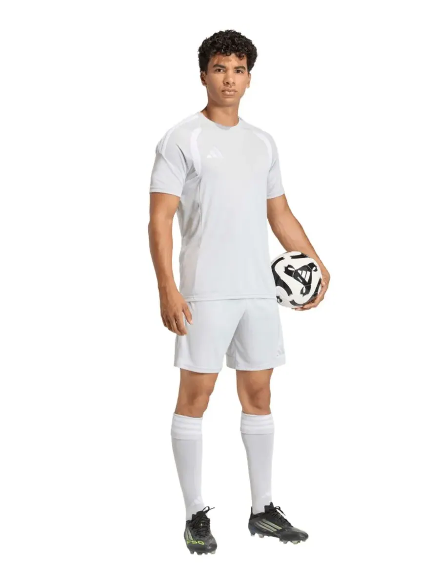 Мужская футболка Tiro 26 League Jersey с круглым вырезом и возможностью надевания Adidas — изображение 2 из 3, серый