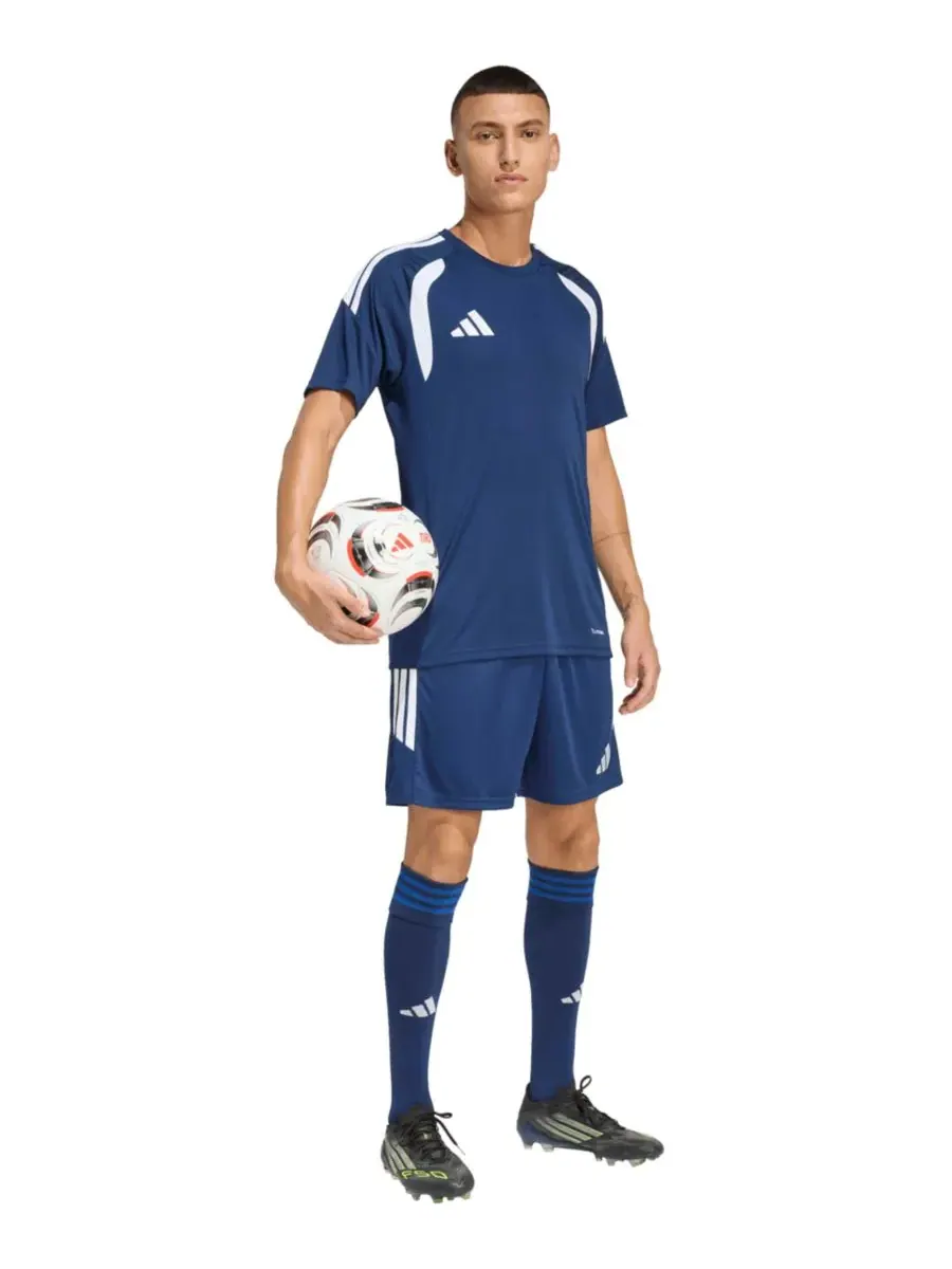 Мужская футболка Tiro 26 League Jersey с круглым вырезом и возможностью надевания Adidas — изображение 2 из 3, темно-синий