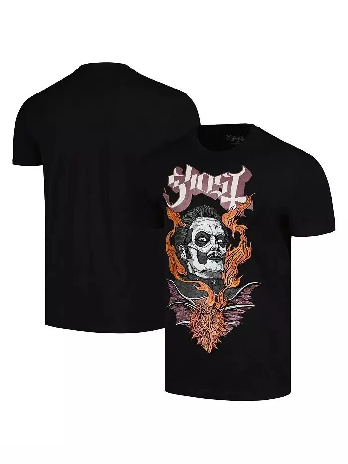 Мужская черная футболка Ghost Heart Hypnosis Global Merch — черный