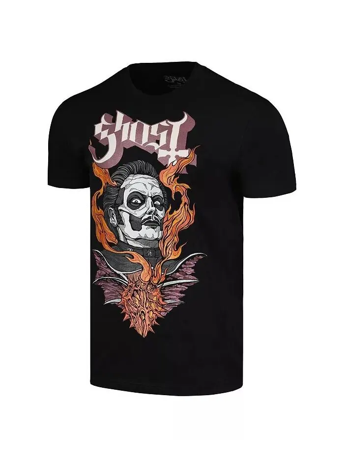 Мужская черная футболка Ghost Heart Hypnosis Global Merch — изображение 2 из 3, черный