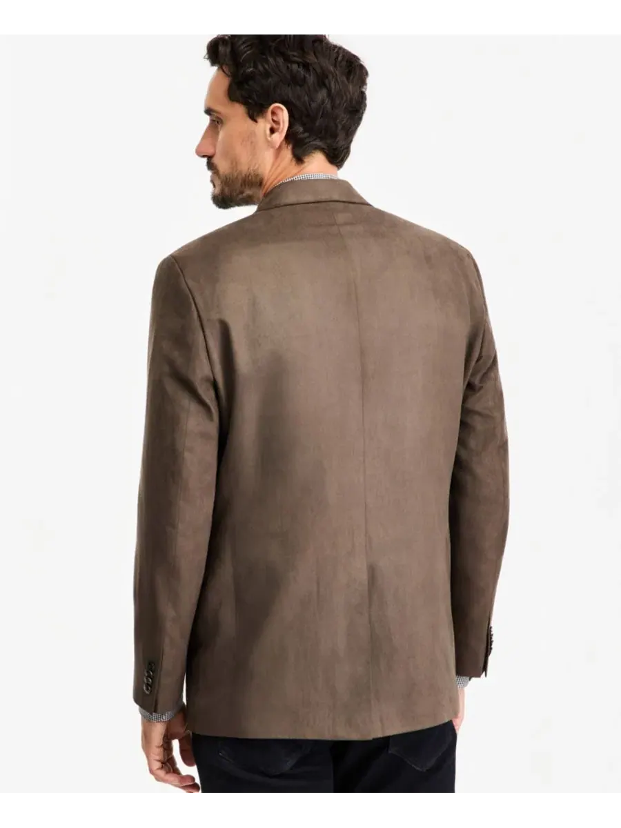 Мужской пиджак из искусственной замши Classic Fit Michael Kors — изображение 3 из 4, армейский