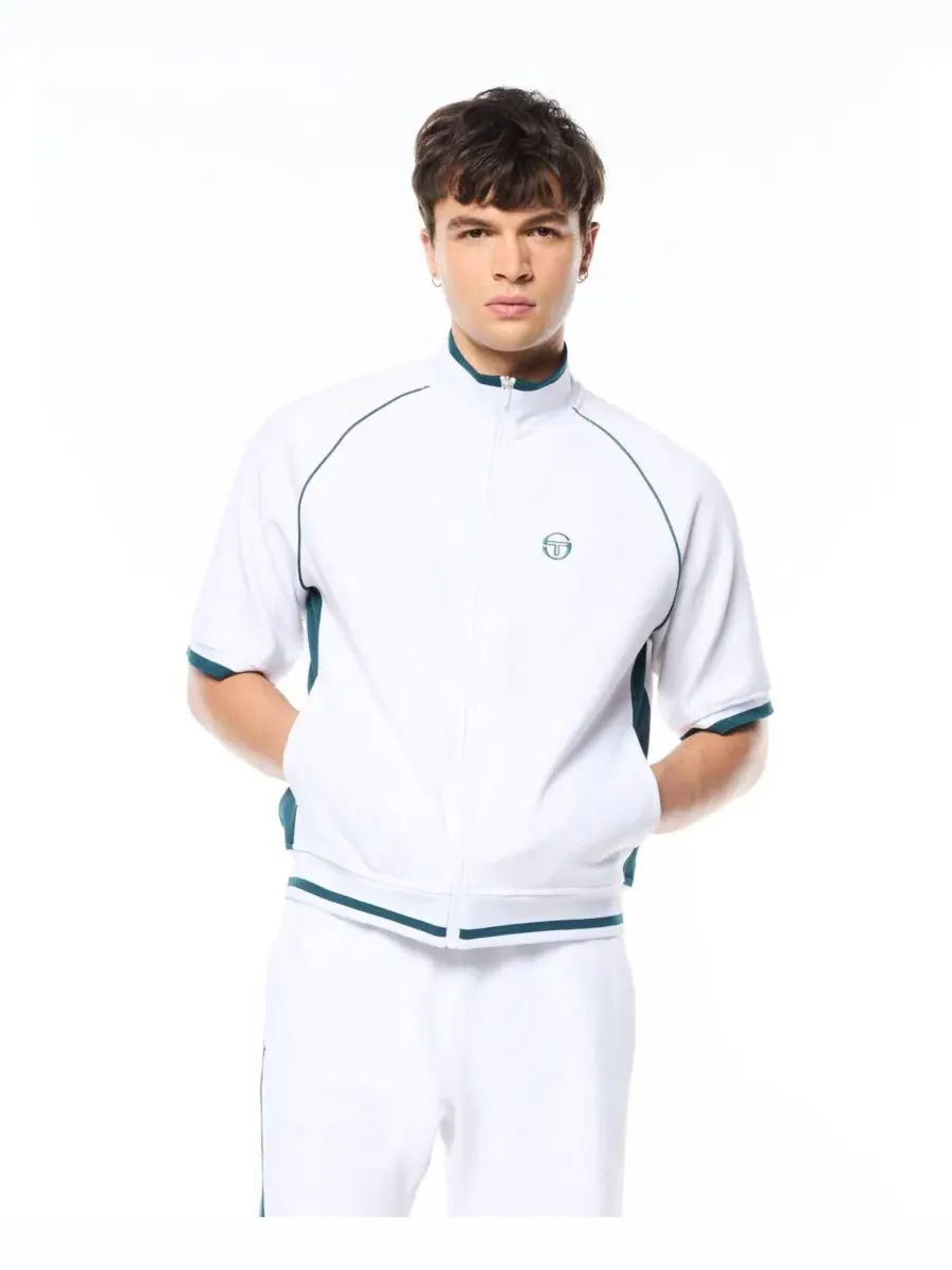Куртка-бомбер с коротким рукавом Pannello Short Sleeve Track Jacket Sergio Tacchini