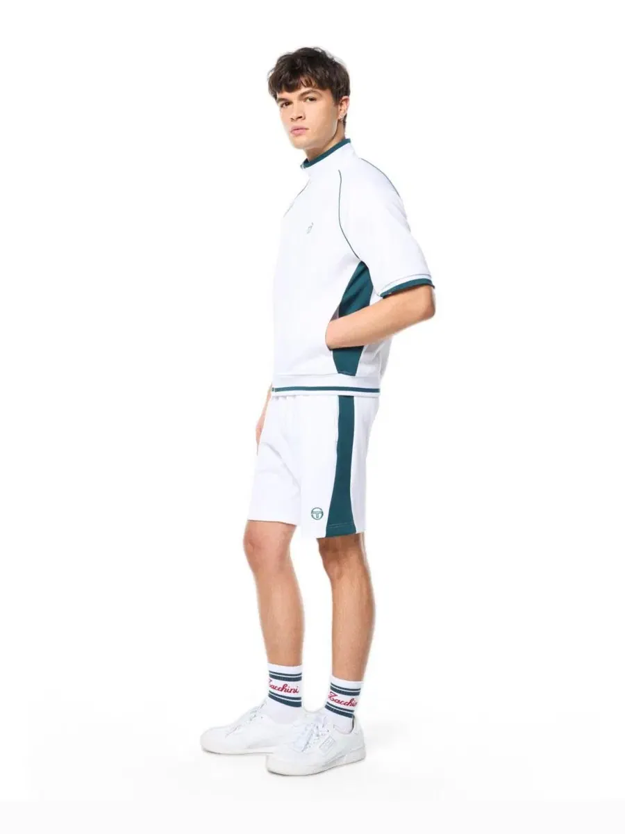 Куртка-бомбер с коротким рукавом Pannello Short Sleeve Track Jacket Sergio Tacchini — изображение 3 из 5, белый