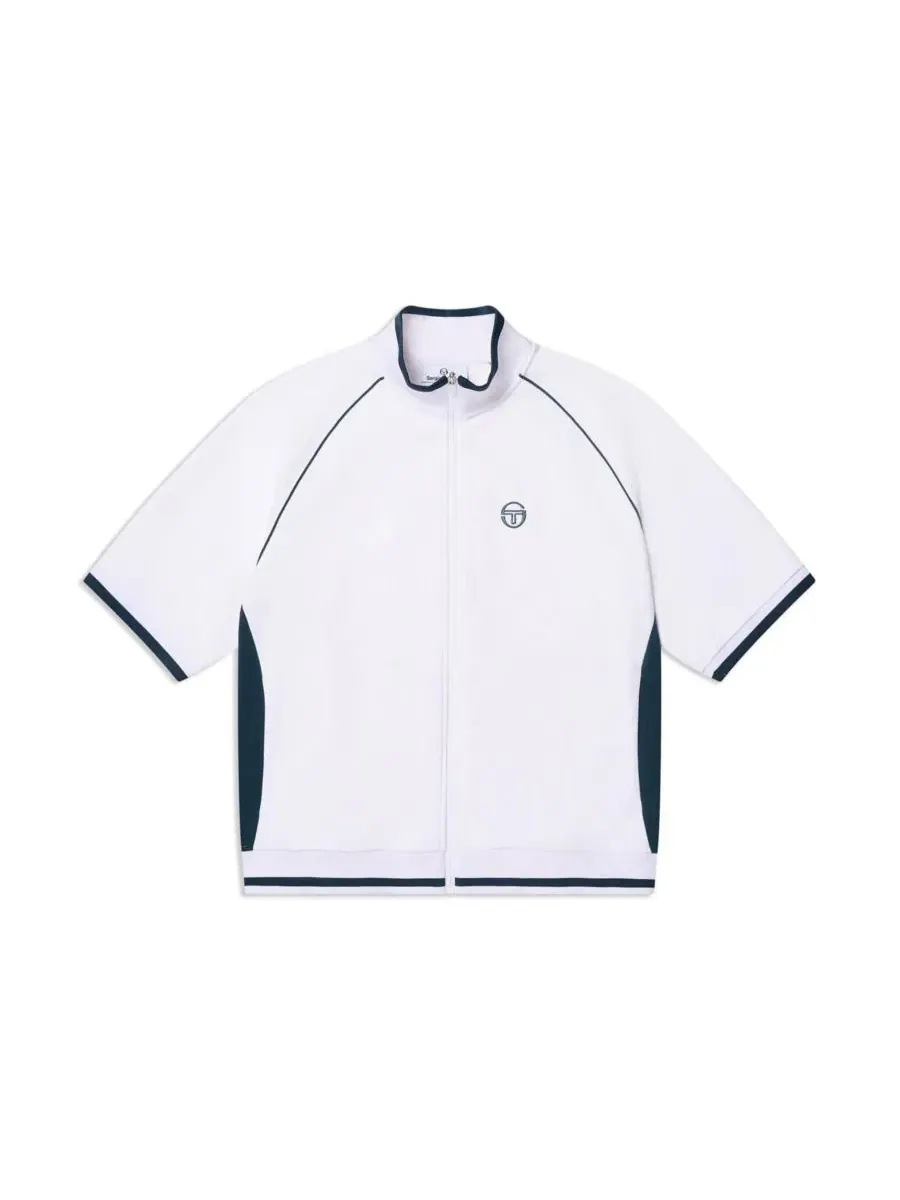 Куртка-бомбер с коротким рукавом Pannello Short Sleeve Track Jacket Sergio Tacchini — изображение 5 из 5, белый
