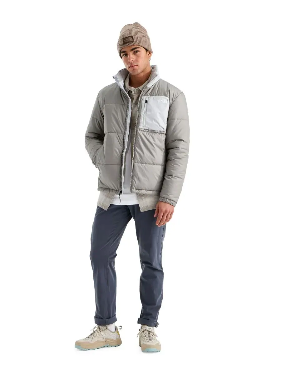 Мужская куртка-пуховик с принтом, модель Nuketo Insulated Puffer Jacket The North Face — изображение 2 из 4, серый