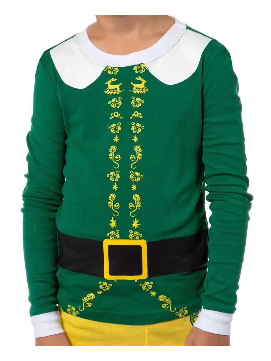Пижамный комплект с длинным рукавом Holiday Classic Christmas Buddy Elf — изображение 3 из 3, желтый