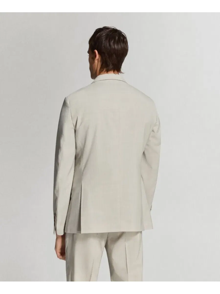 Пиджак из шерсти Slim Fit, Mango — изображение 2 из 3, бежевый