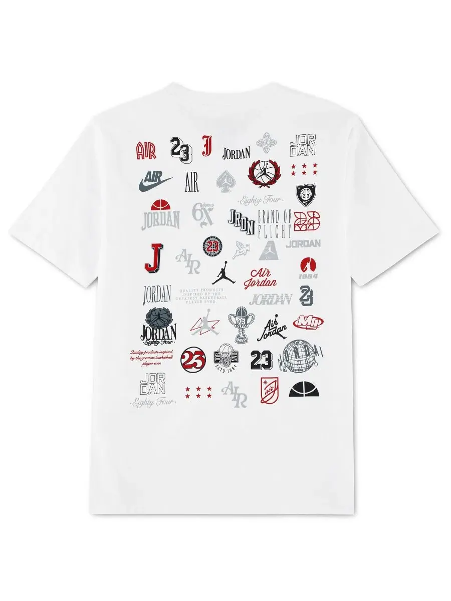 Футболка с принтом Overtime Short-Sleeve Jordan — изображение 2 из 3, белый