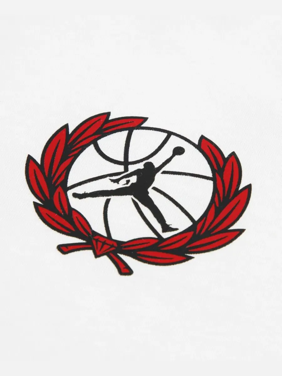 Футболка с принтом Overtime Short-Sleeve Jordan — изображение 3 из 3, белый
