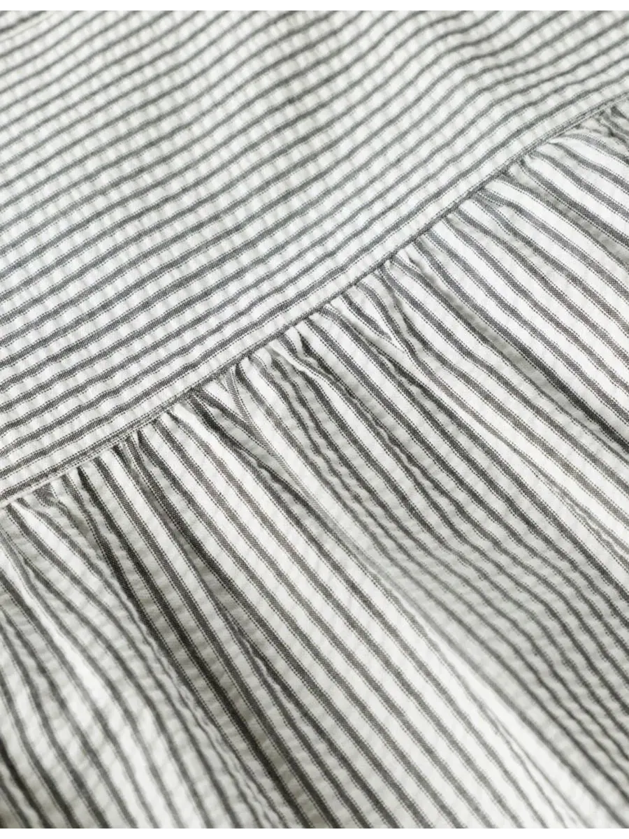 Женская рубашка из футера с коротким рукавом, модель Seersucker Stripe Whistles — изображение 5 из 6, белый/мульти