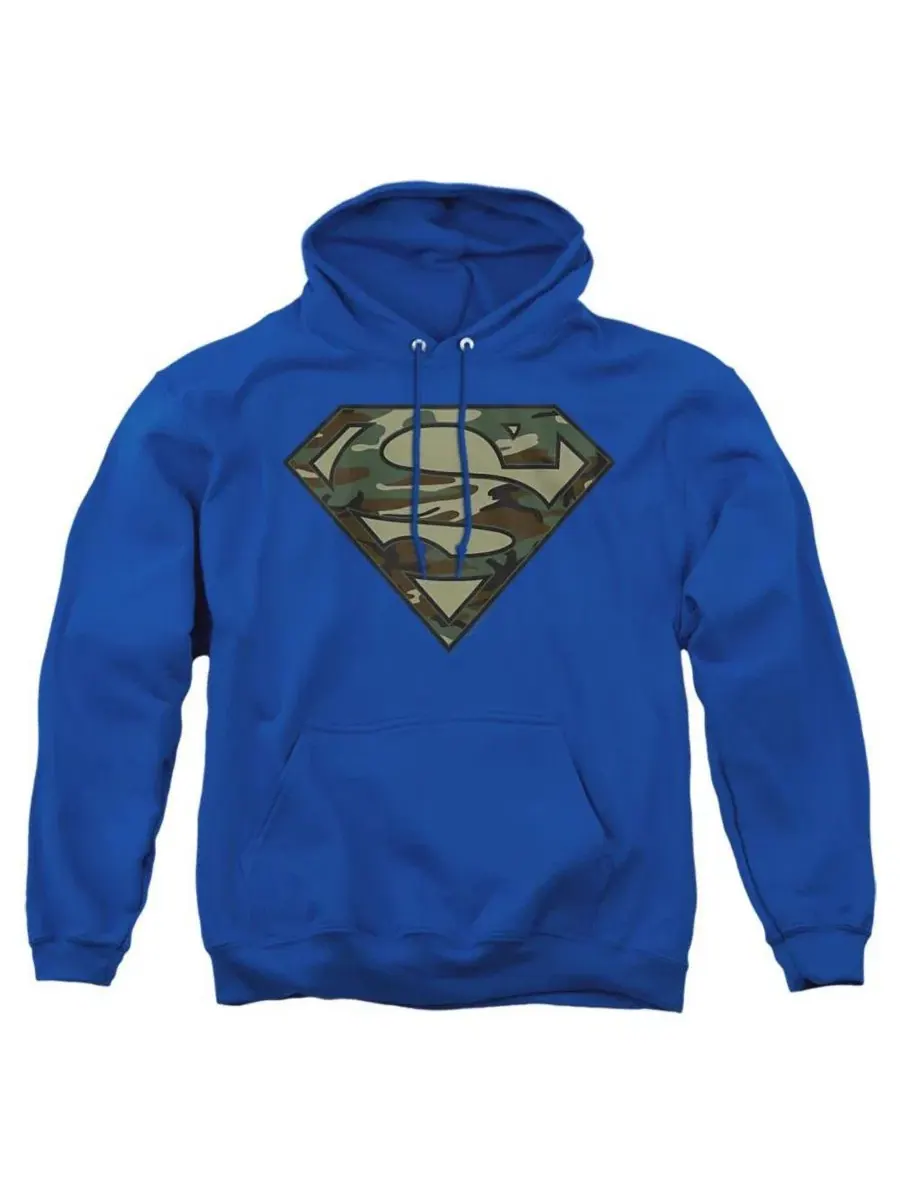Худи с камуфляжным принтом Superman — синий