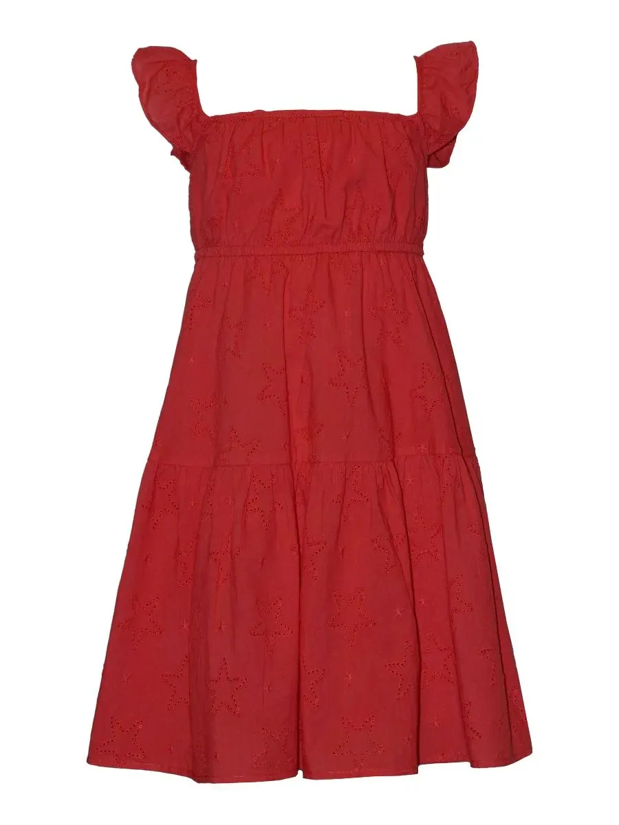 Платье без рукавов с принтом Star Eyelet Bonnie Jean — красный