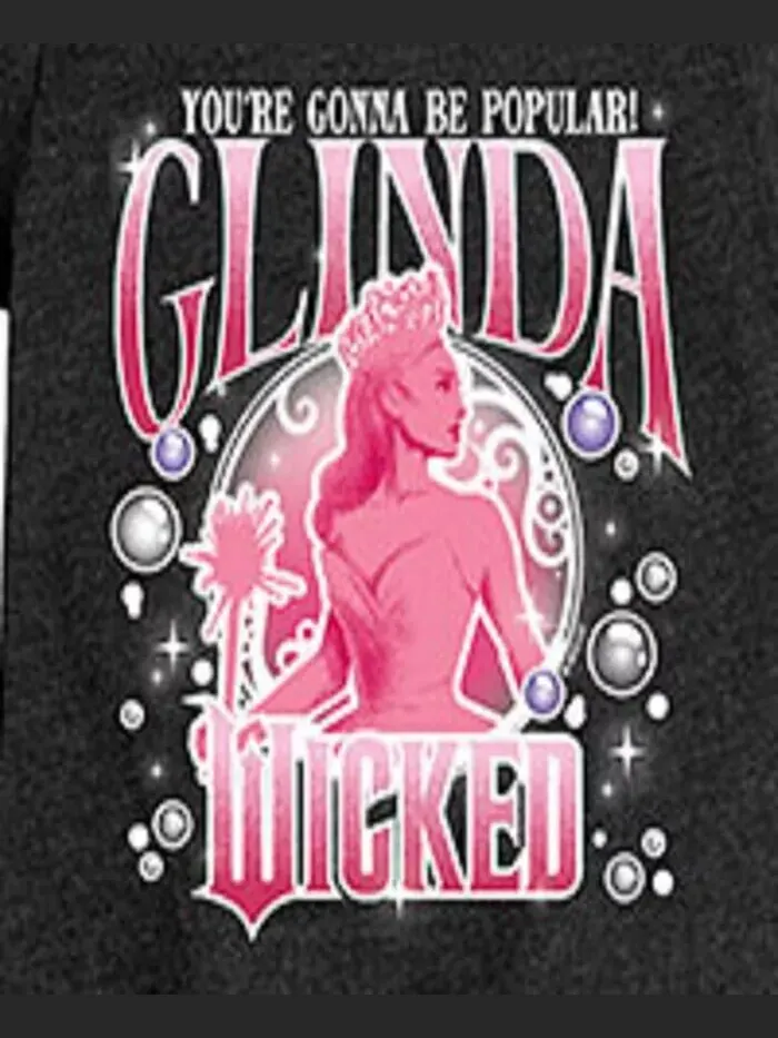 Футболка с рисунком «Глинда» для маленьких девочек Wicked — изображение 3 из 3, черный