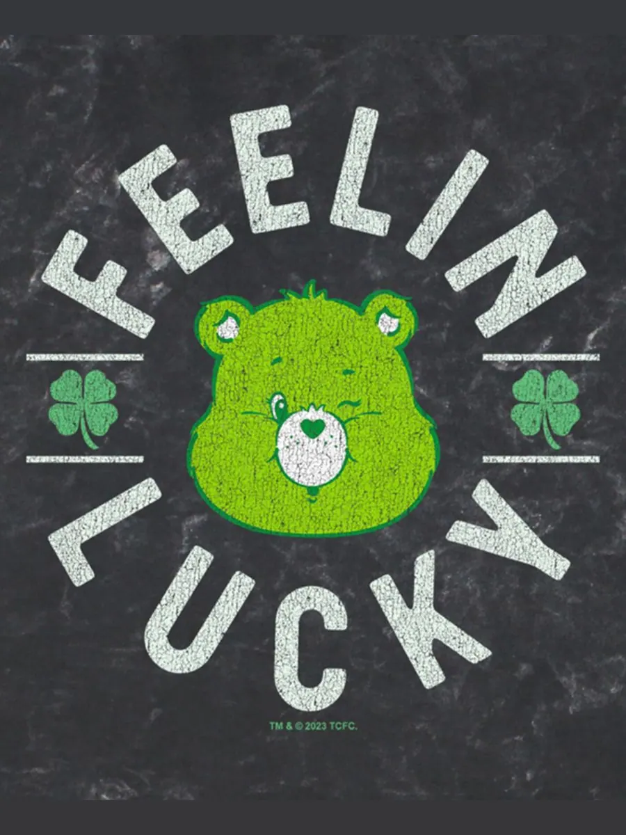 Мужская футболка с коротким рукавом Feelin Lucky Care Bears — изображение 3 из 3, черный